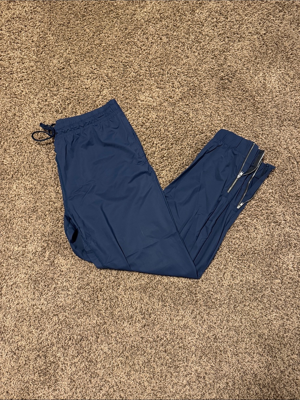 ZYIA Navy Blue Women's Zip-Ankle Track Joggers